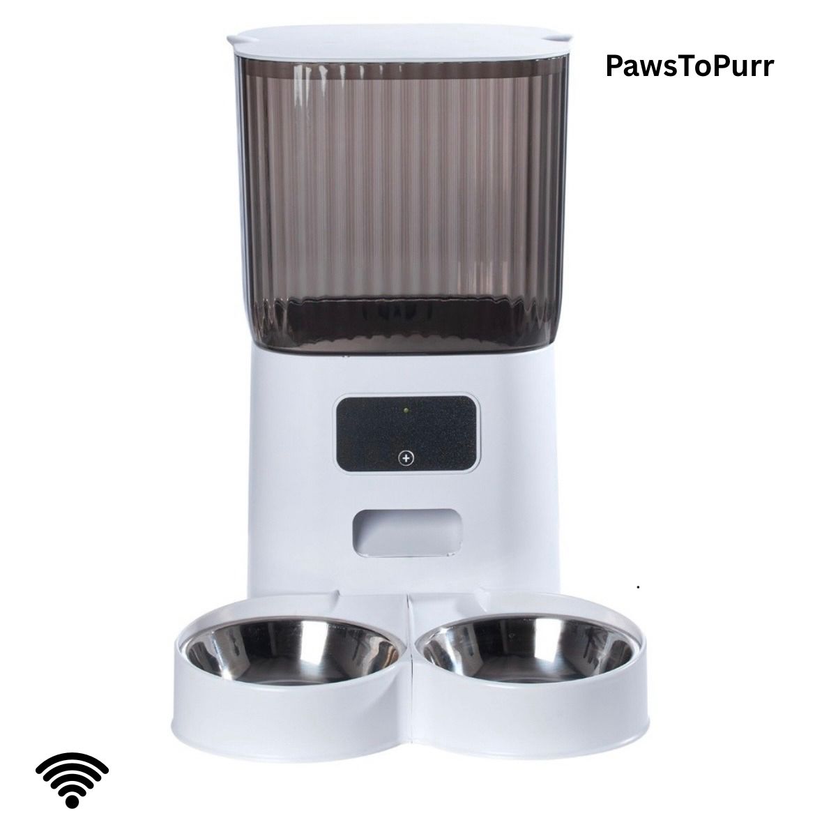 Smart Automatic Pet Feeder with Timed and Quantitative Feeding Function, Remote Control, Double Bowl, for Cat and Dog.