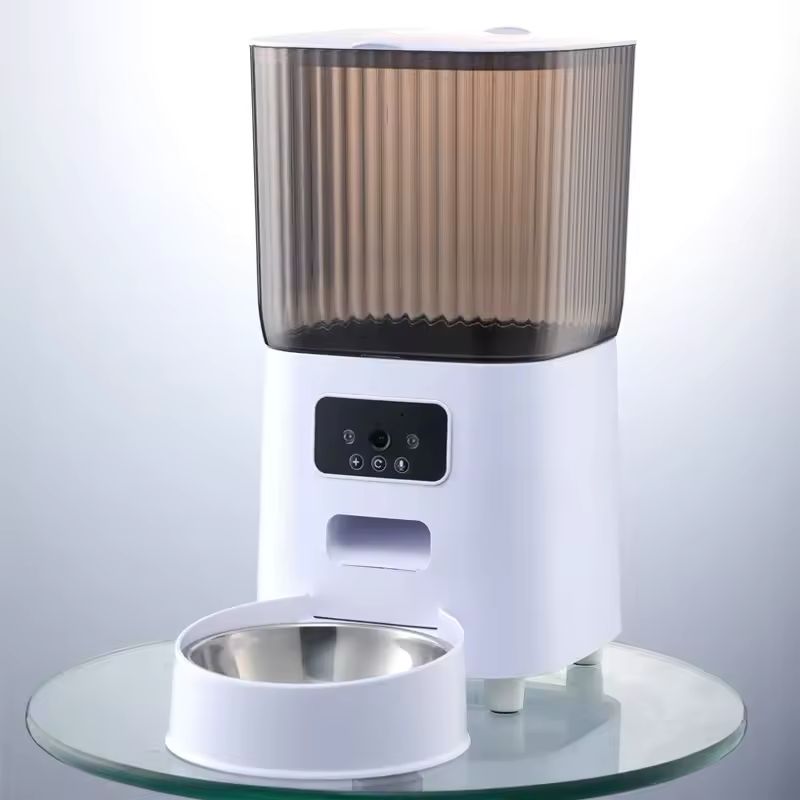 Smart Automatic Pet Feeder with Timed and Quantitative Feeding Function, Remote Control, Double Bowl, for Cat and Dog.