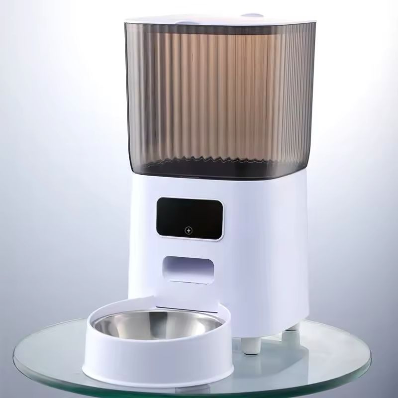 Smart Automatic Pet Feeder with Timed and Quantitative Feeding Function, Remote Control, Double Bowl, for Cat and Dog.